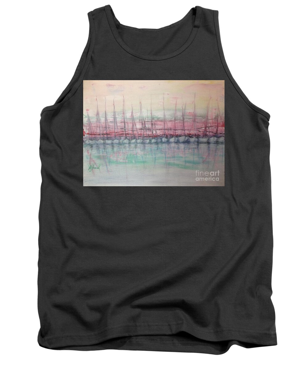 Boats Tank Top featuring the painting No Sailing Today by M J Venrick