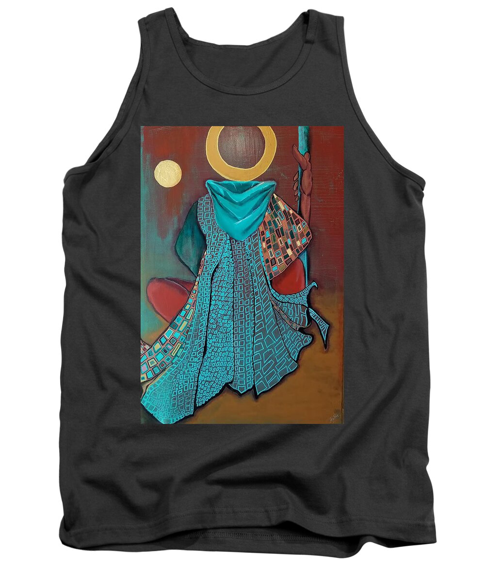 Jesus Tank Top featuring the painting Nor the Moon By Night by Amy Shaw