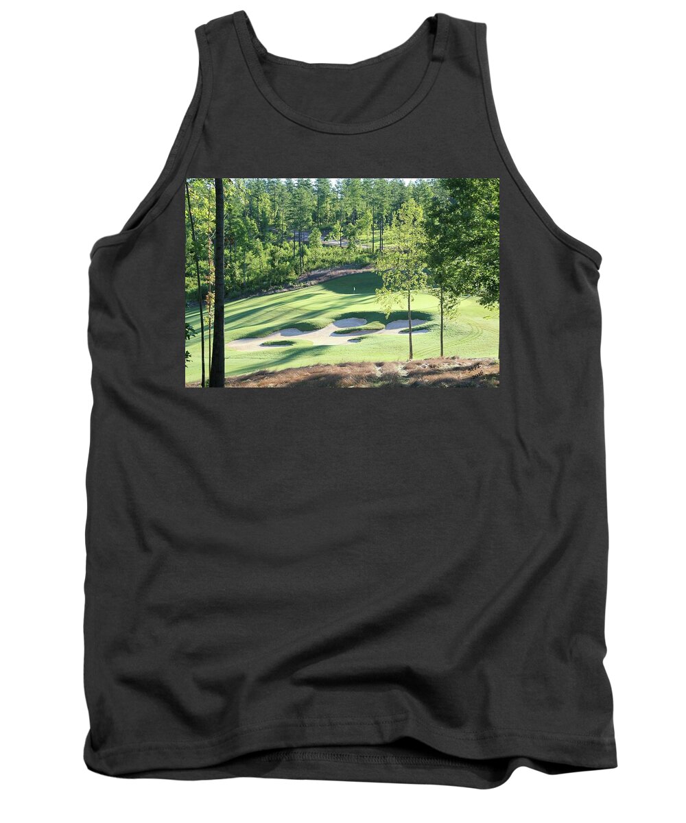 Golf Tank Top featuring the photograph North Carolina Golf Course 12th Hole by Marian Lonzetta