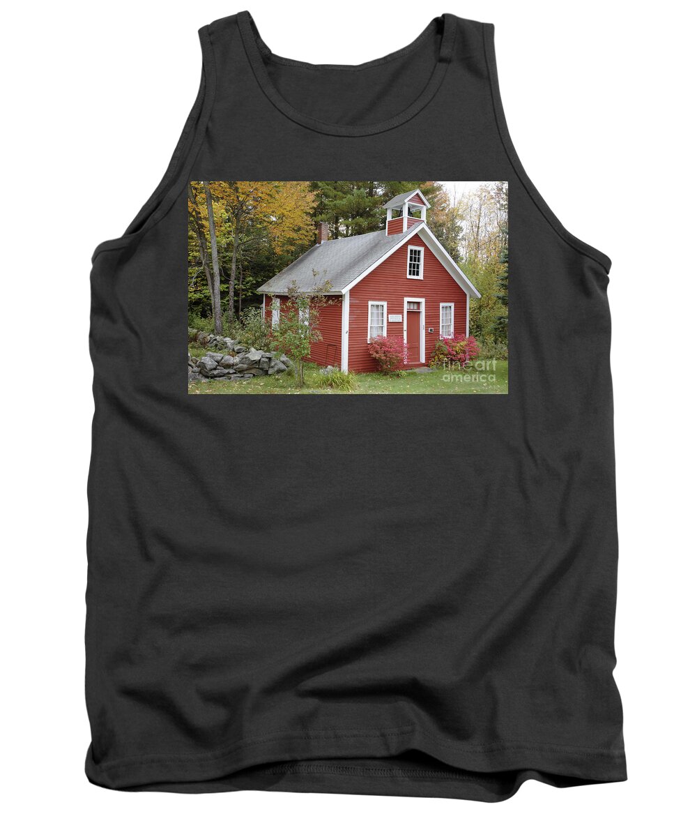 New Hampshire Tank Top featuring the photograph North District School House - Dorchester New Hampshire by Erin Paul Donovan