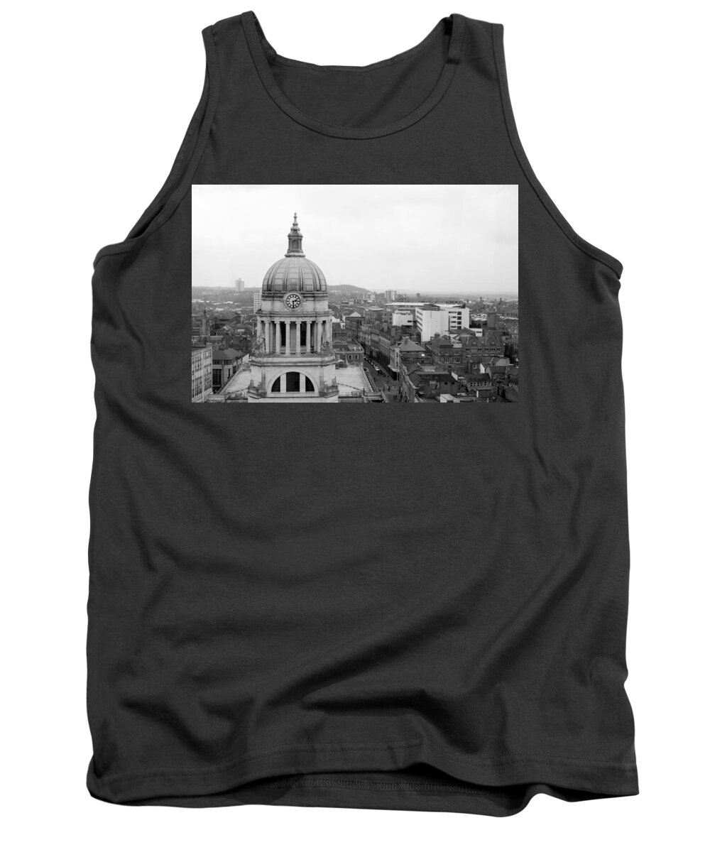 Architecture Tank Top featuring the photograph Nottingham City View, UK by Ieva Kambarovaite