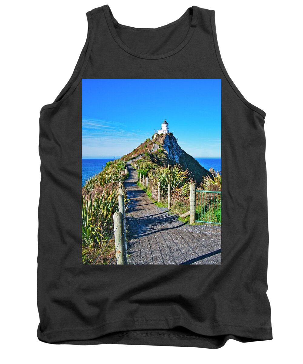 Nz Tank Top featuring the photograph Nugget Point Lighthouse - Catlins - New Zealand by Steven Ralser