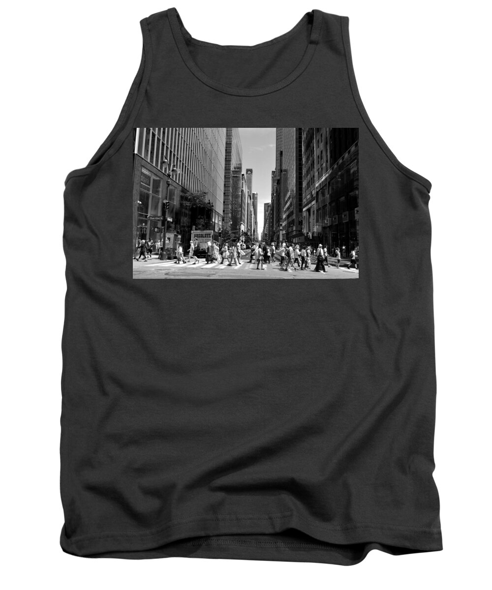 Nyc Tank Top featuring the photograph NYC 42nd Street Crosswalk by Matt Quest