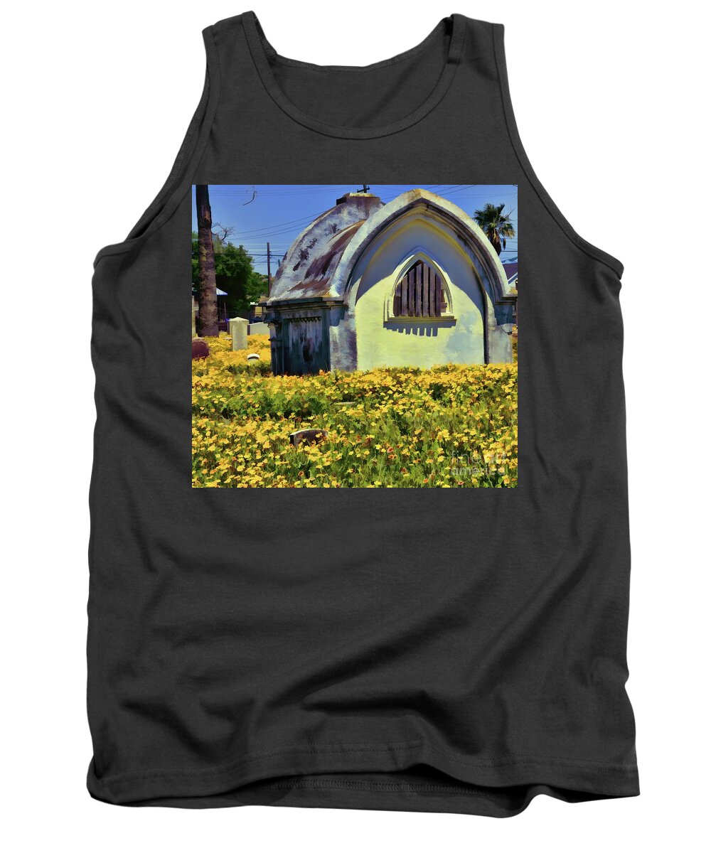 Cemetery Tank Top featuring the photograph Old City Mausoleum by Diana Mary Sharpton