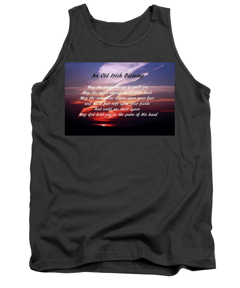 Placard Tank Top featuring the photograph Old Irish Blessing #4 by Aidan Moran