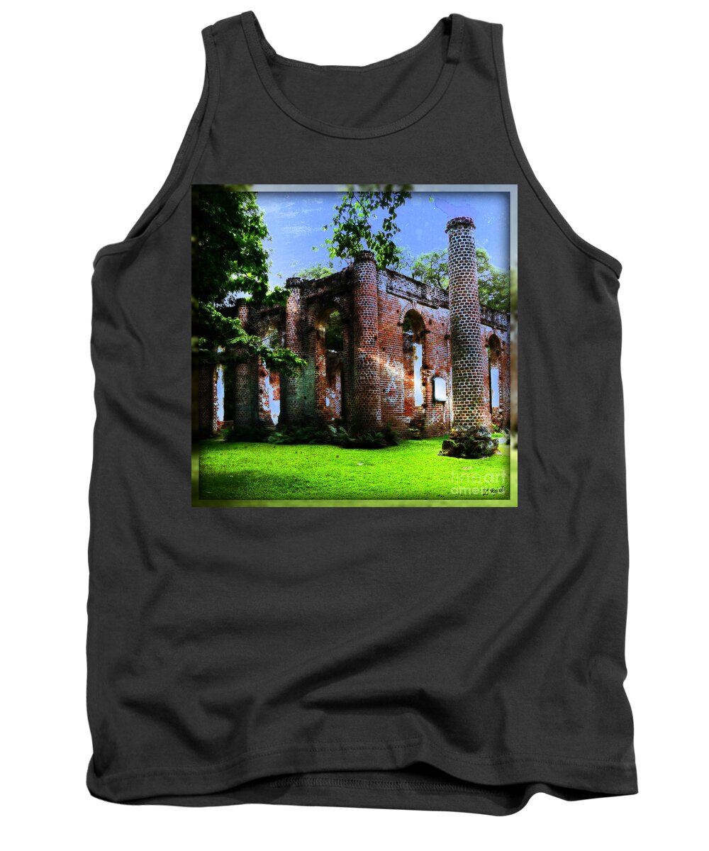 Church Tank Top featuring the photograph Old Sheldon Church II by Leslie Revels