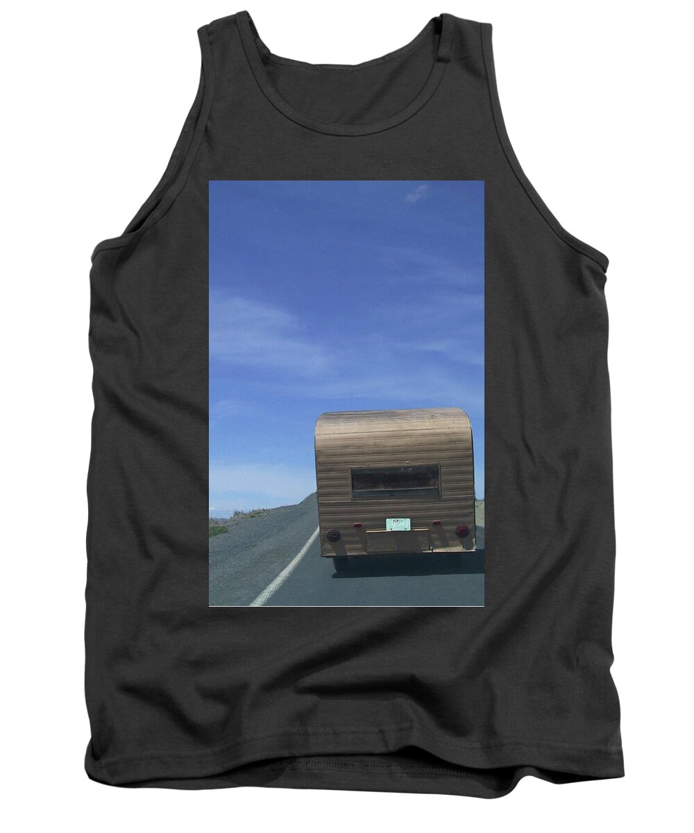 Travel Tank Top featuring the photograph Old Trailer by Frank DiMarco