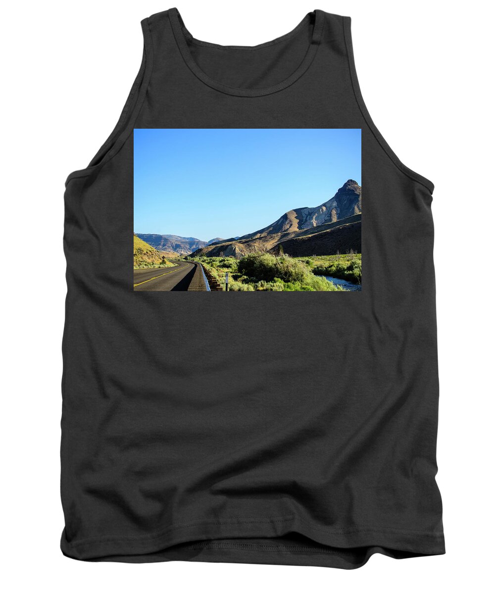 Landscape Tank Top featuring the photograph On the road by Tom Potter