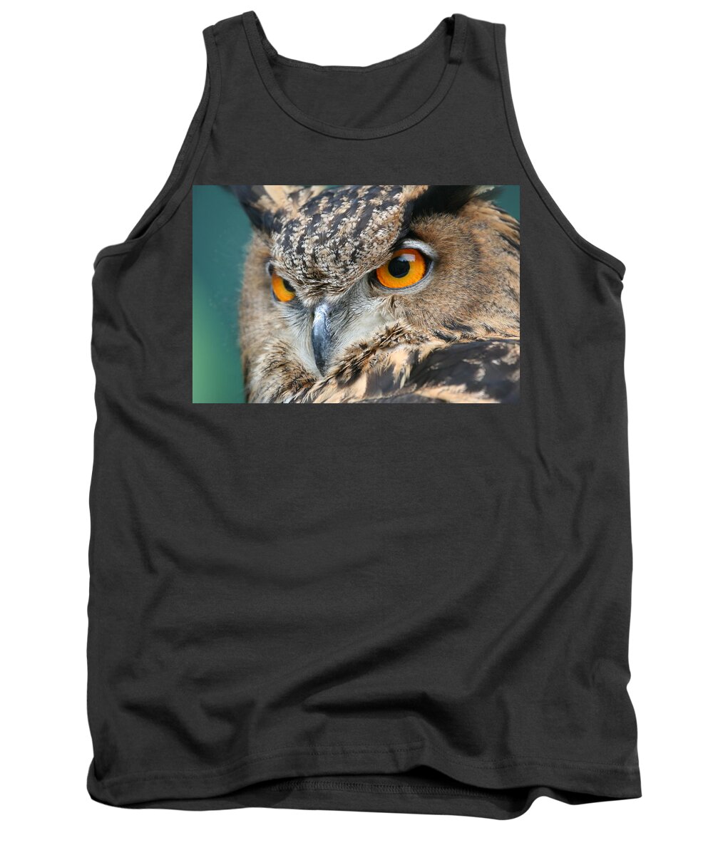 Owl Tank Top featuring the photograph Orange Crush by Laddie Halupa