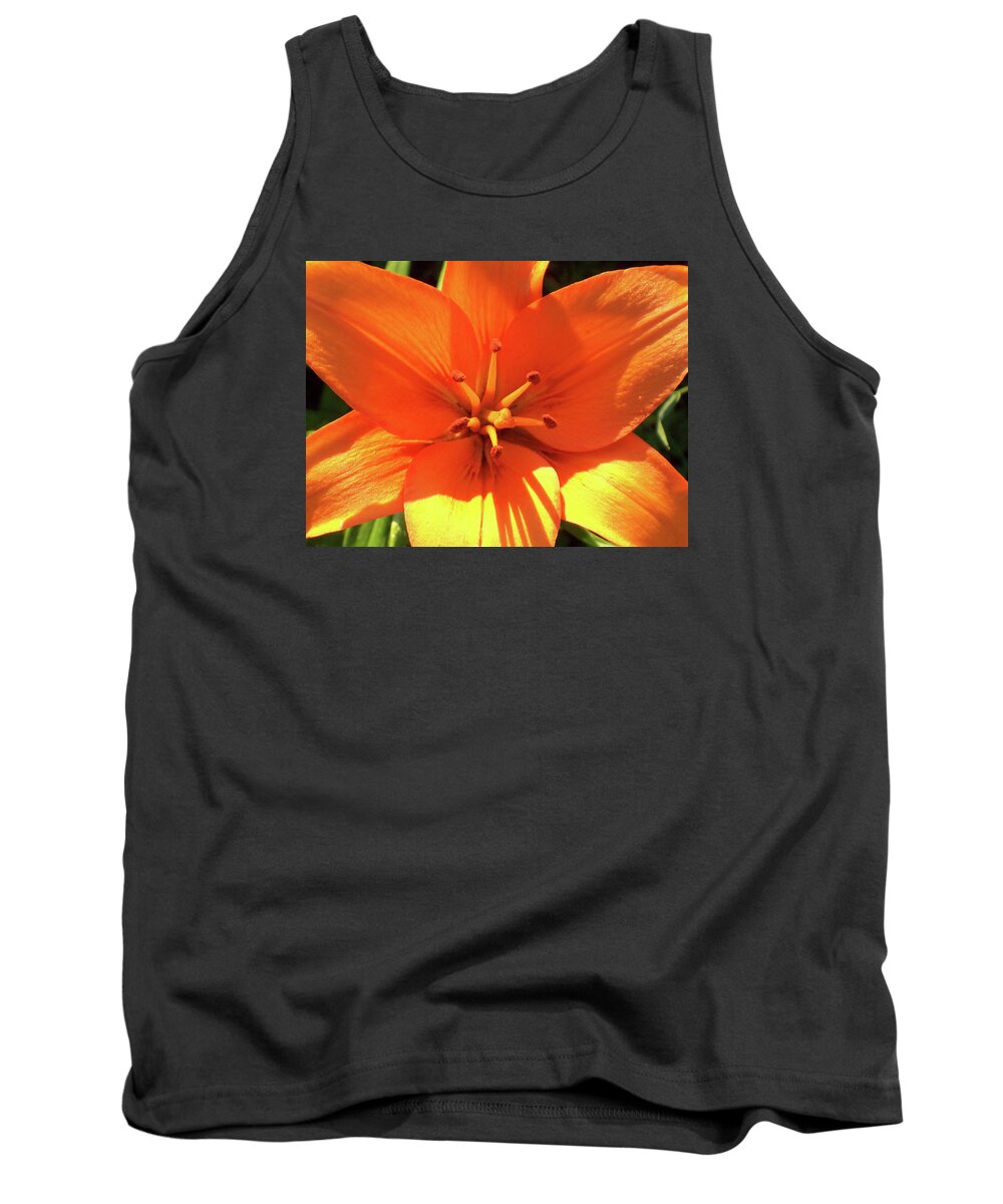 Flowers Tank Top featuring the photograph Orange Pop by Cris Fulton