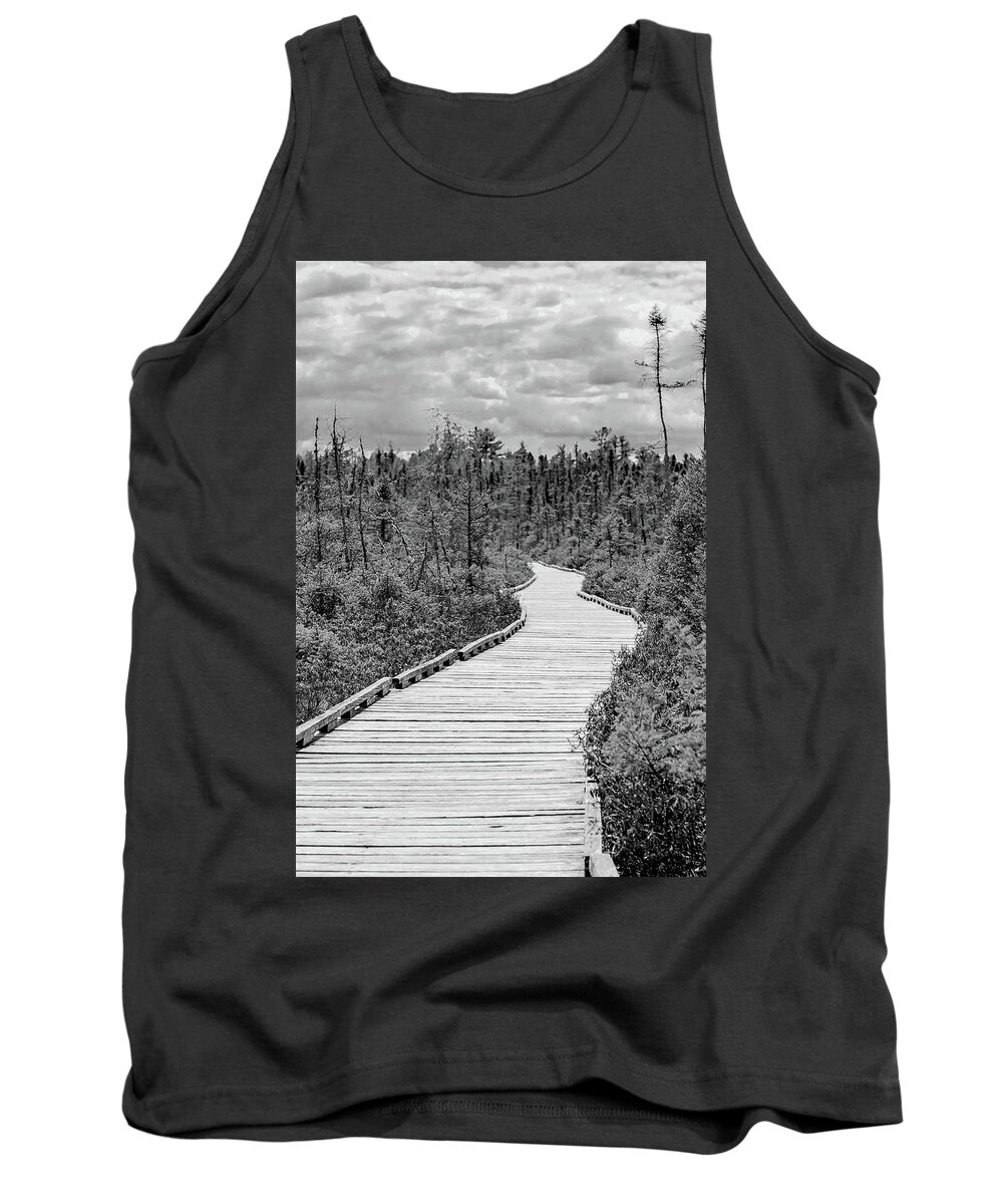 Orono Tank Top featuring the photograph Orono Bog Walk by Holly Ross