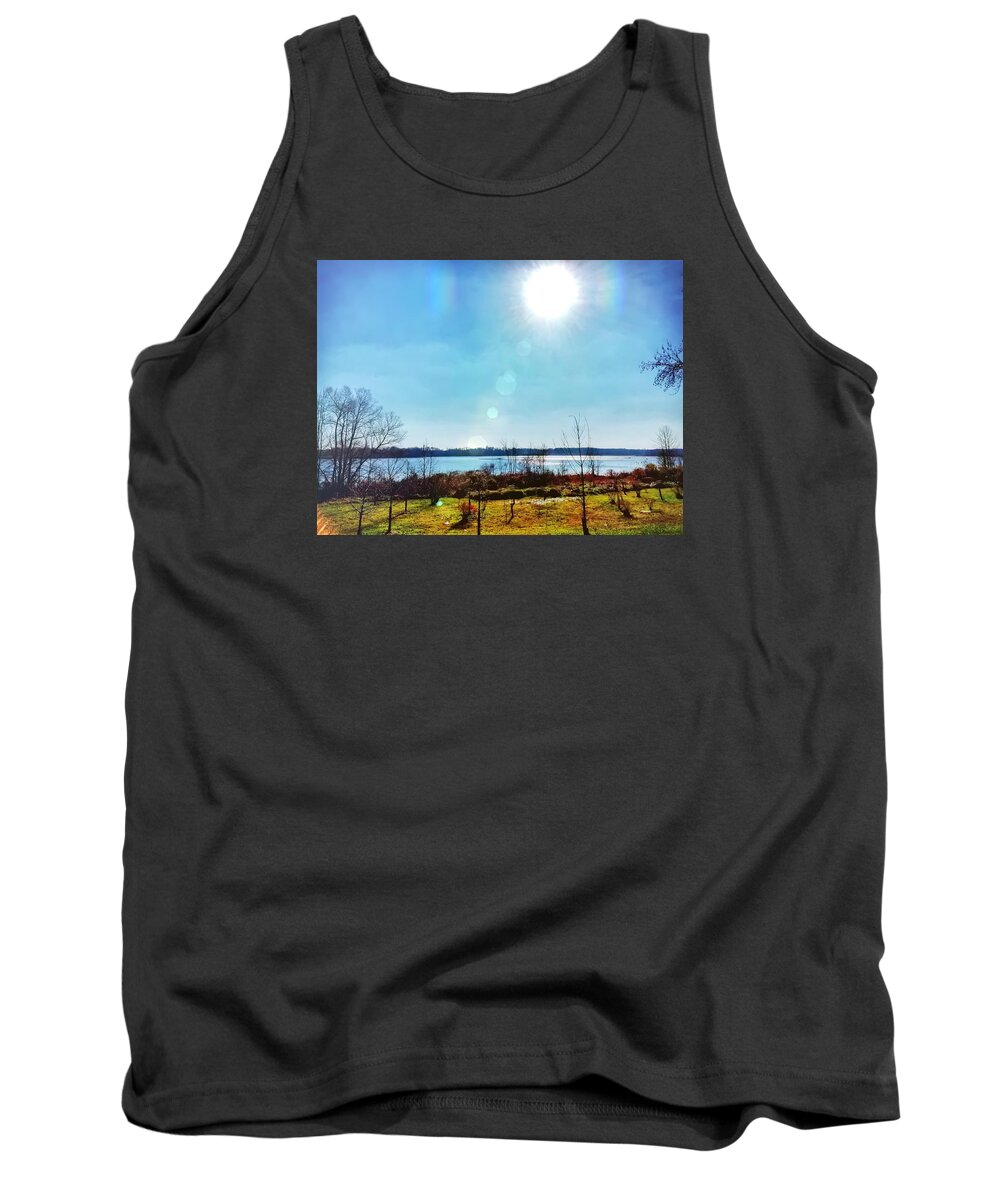 Water Tank Top featuring the photograph Otter Point Creek by Chris Montcalmo