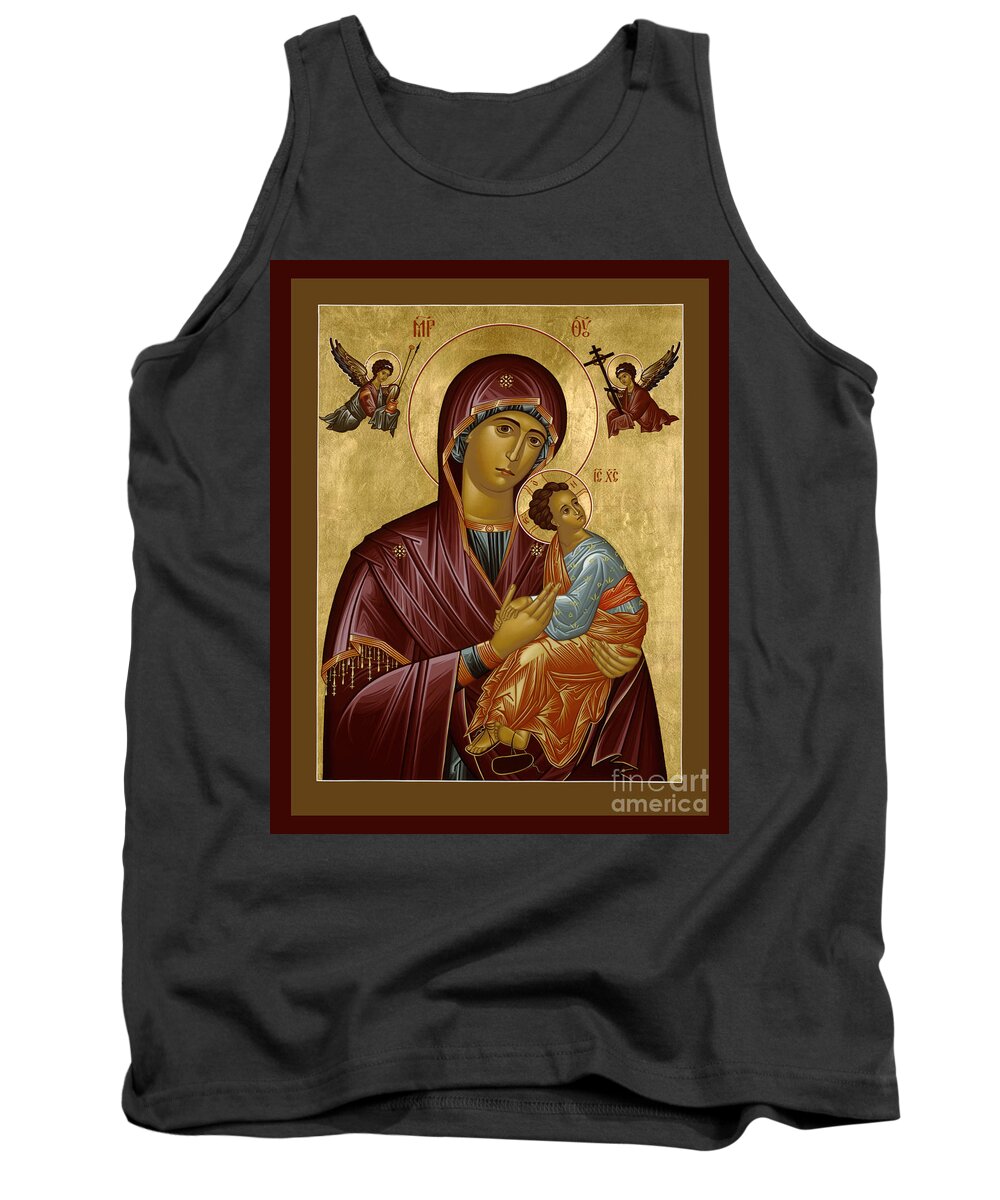 Our Lady Of Perpetual Help Tank Top featuring the painting Our Lady of Perpetual Help - RLOPH by Br Robert Lentz OFM