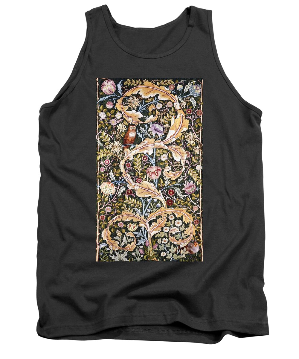 William Morris Tank Top featuring the painting Owl by William Morris