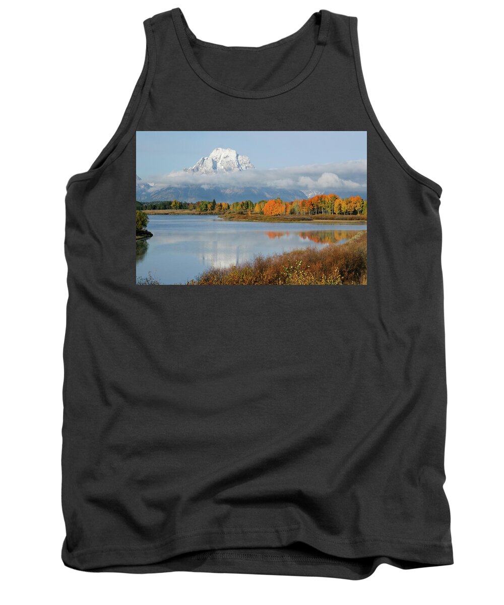 Grand Tetons Tank Top featuring the photograph Oxbow Bend by Wesley Aston