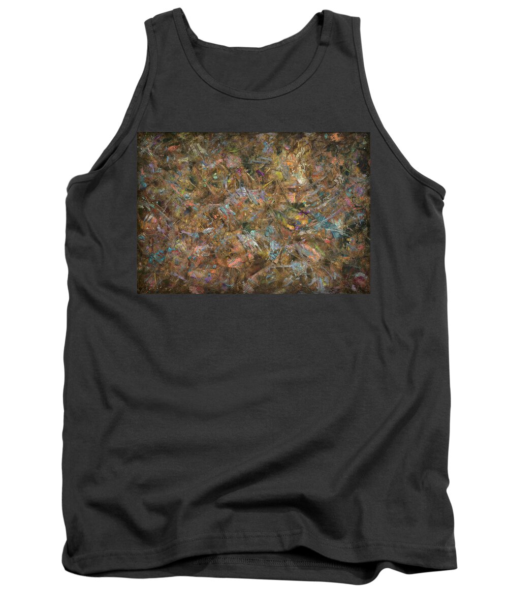 Abstract Tank Top featuring the painting Paint number 18 by James W Johnson