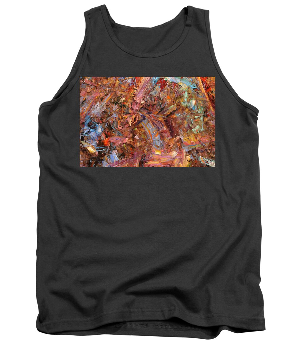 Abstract Tank Top featuring the painting Paint number 43b by James W Johnson