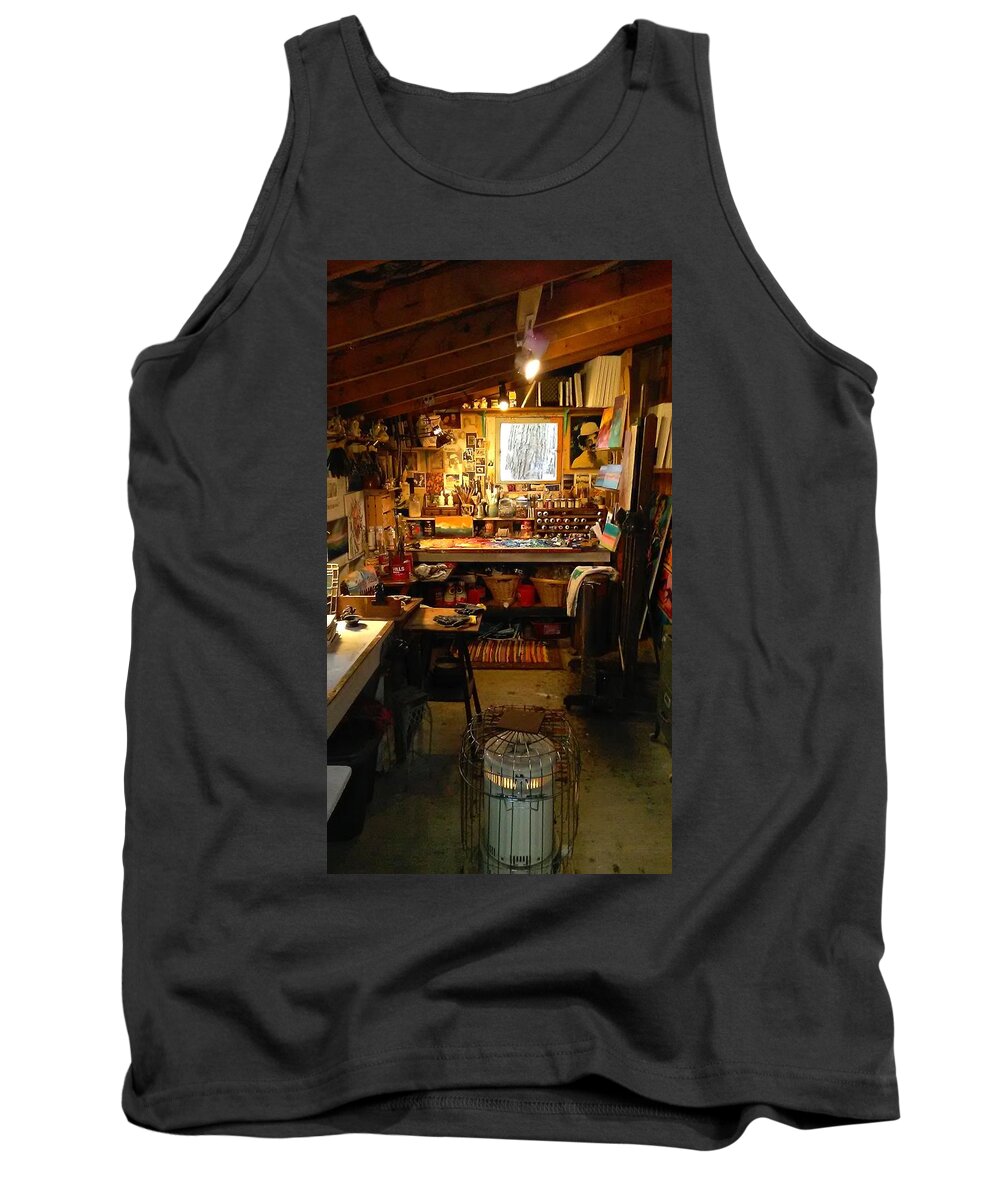 Photograph Tank Top featuring the photograph Paint Shed by Les Leffingwell