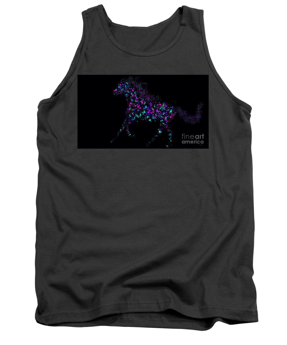 Horse Tank Top featuring the painting Paint Splattered Pony by Nick Gustafson