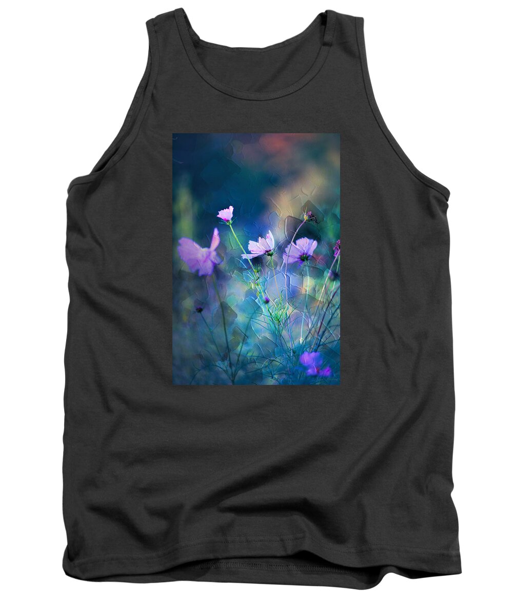 Painted Tank Top featuring the photograph Painted Flowers by John Rivera