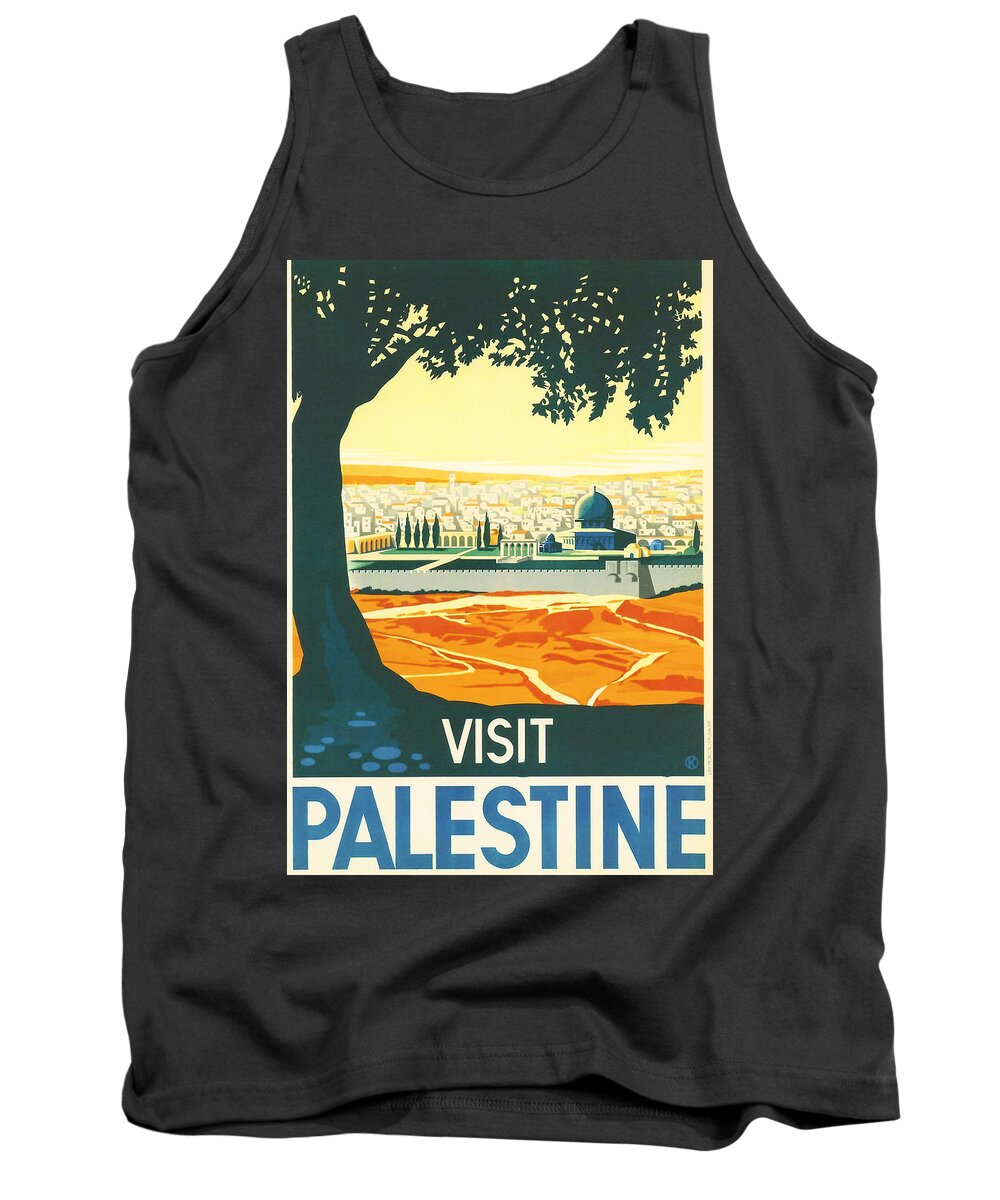 Ancient Tank Top featuring the digital art Palestine by Georgia Clare