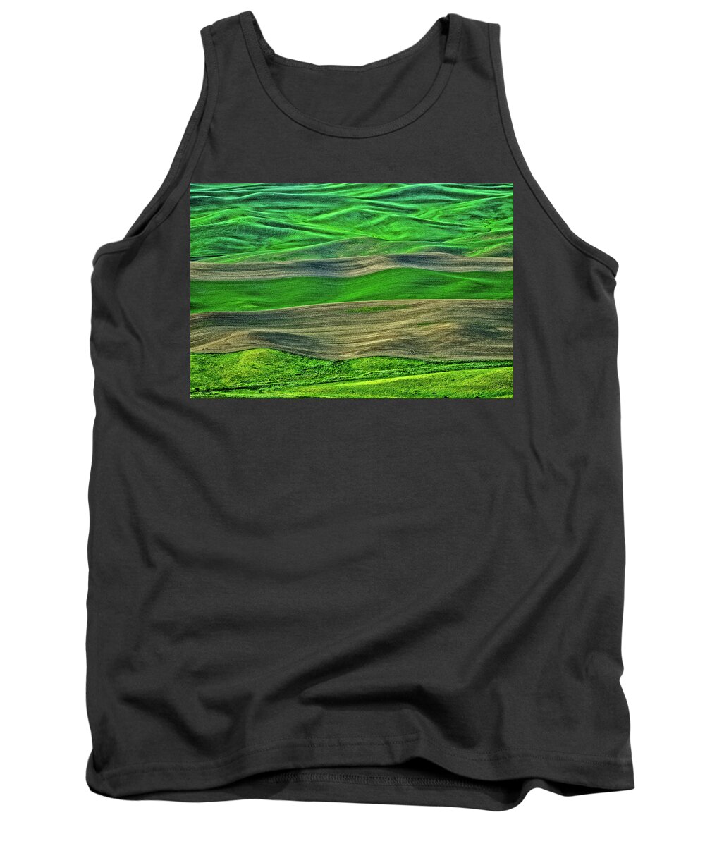 Palouse Tank Top featuring the photograph Palouse Textures by Ed Broberg