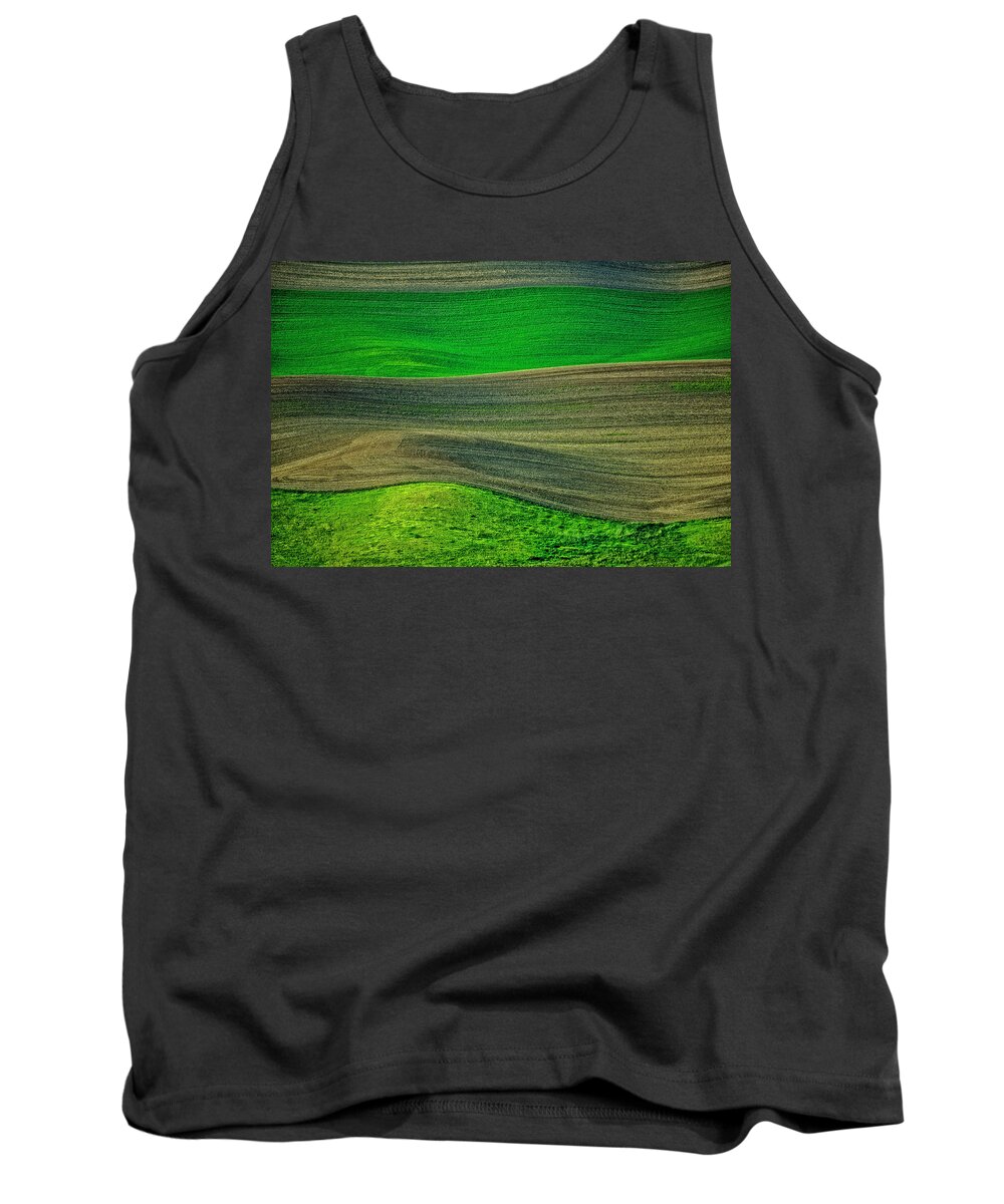 Palouse Tank Top featuring the photograph Palouse Textures Two by Ed Broberg