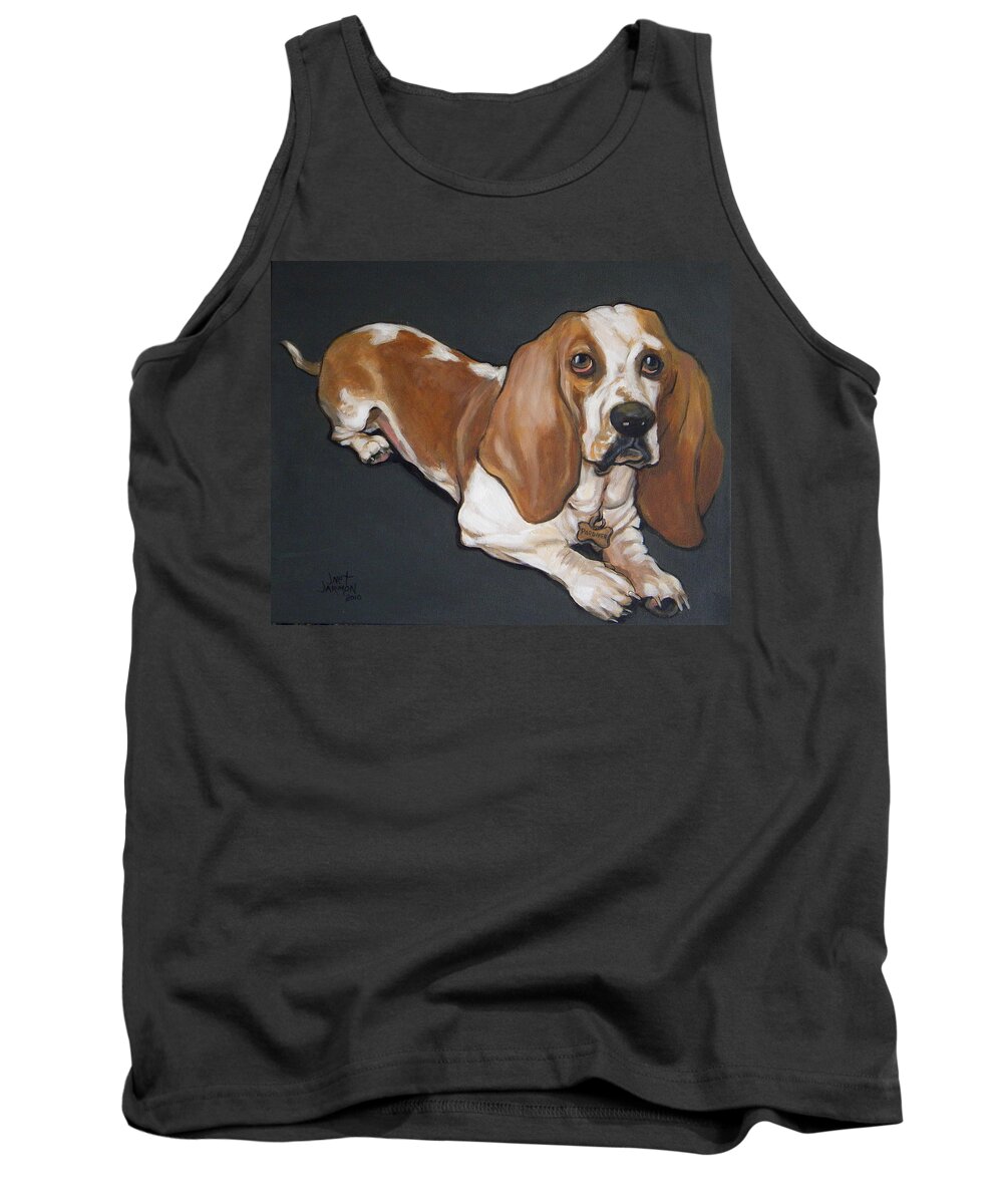 Animals Tank Top featuring the painting Pardner by Jeanette Jarmon