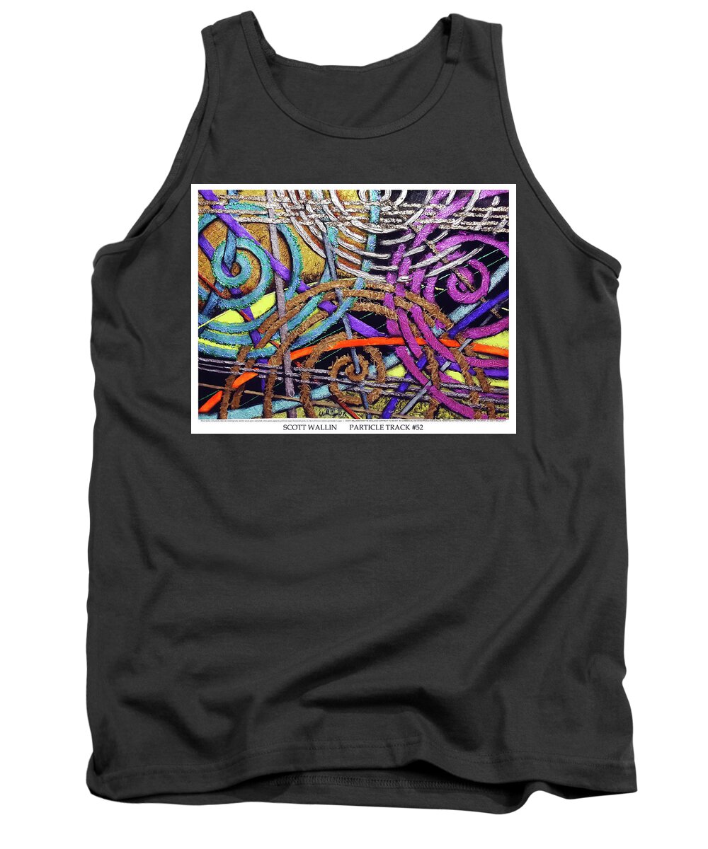 A Bright Tank Top featuring the painting Particle Track Fifty-two by Scott Wallin