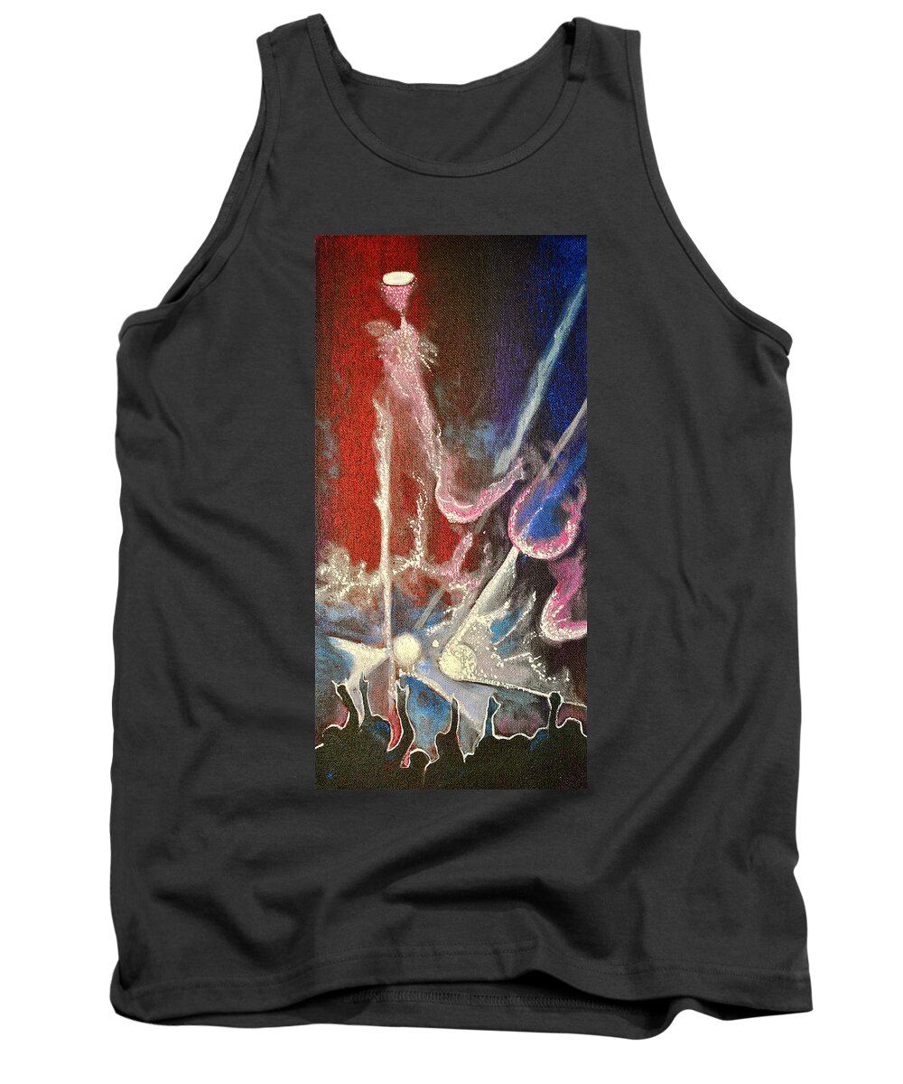 Night Lights Tank Top featuring the painting Party Night by Patricia Arroyo