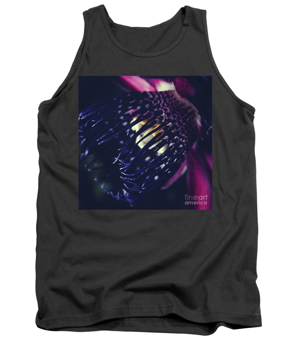 Aloha Tank Top featuring the photograph Passiflora Alata - Winged Stem Passion Flower - Ruby Star - Ouva by Sharon Mau