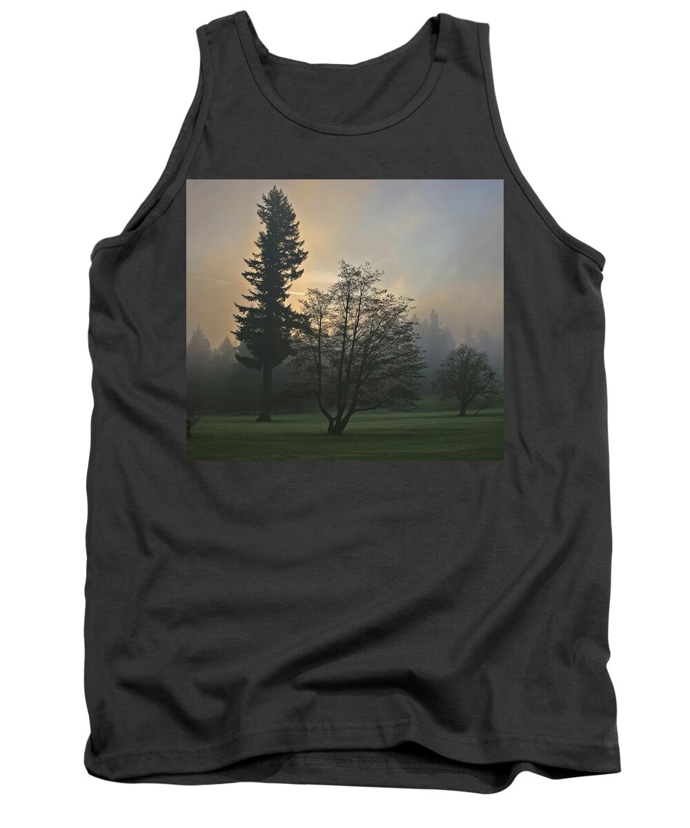 Portland Oregon Tank Top featuring the photograph Patchy Morning Fog by Albert Seger