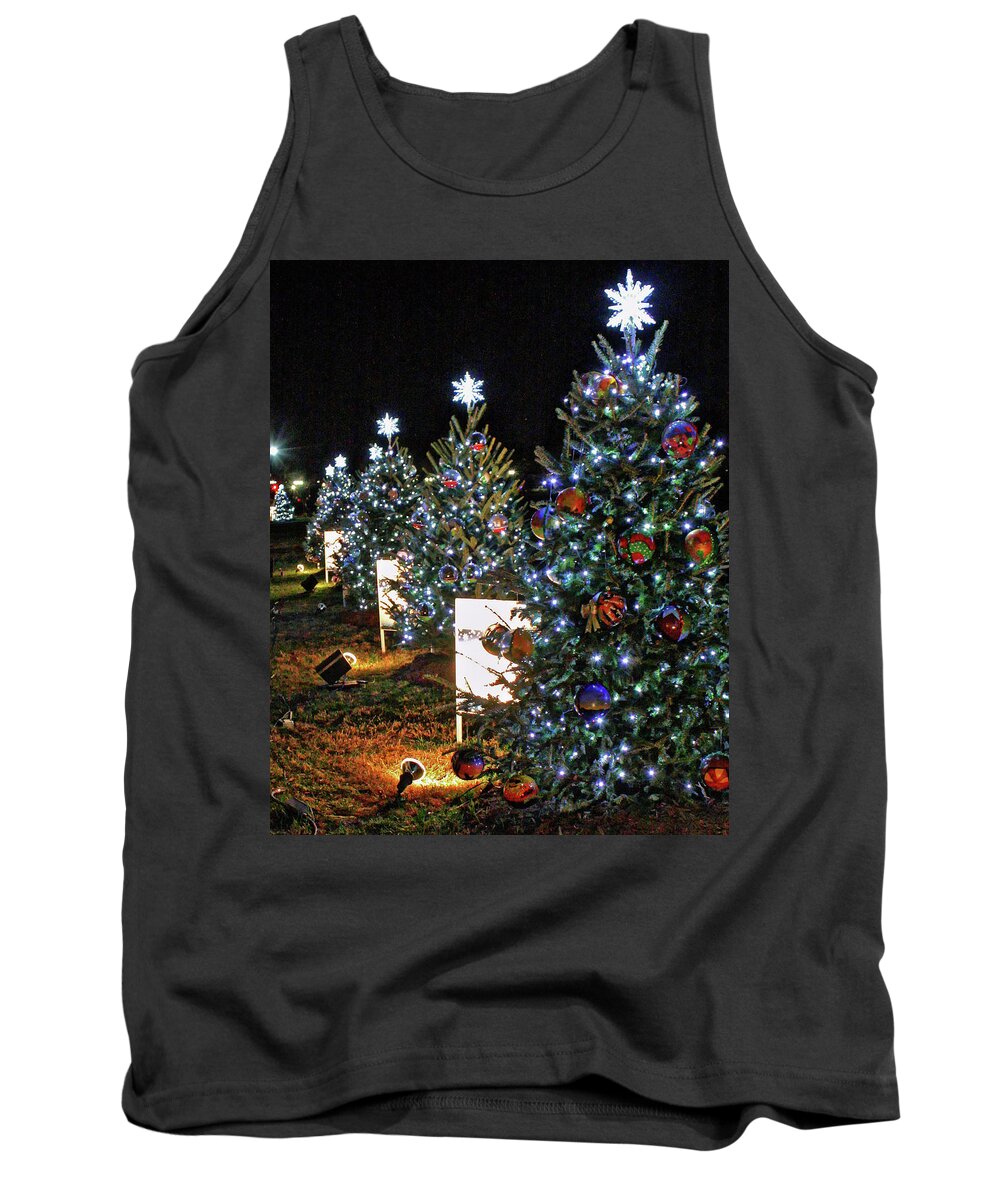 State Christmas Trees Tank Top featuring the photograph Pathway of Peace by Suzanne Stout