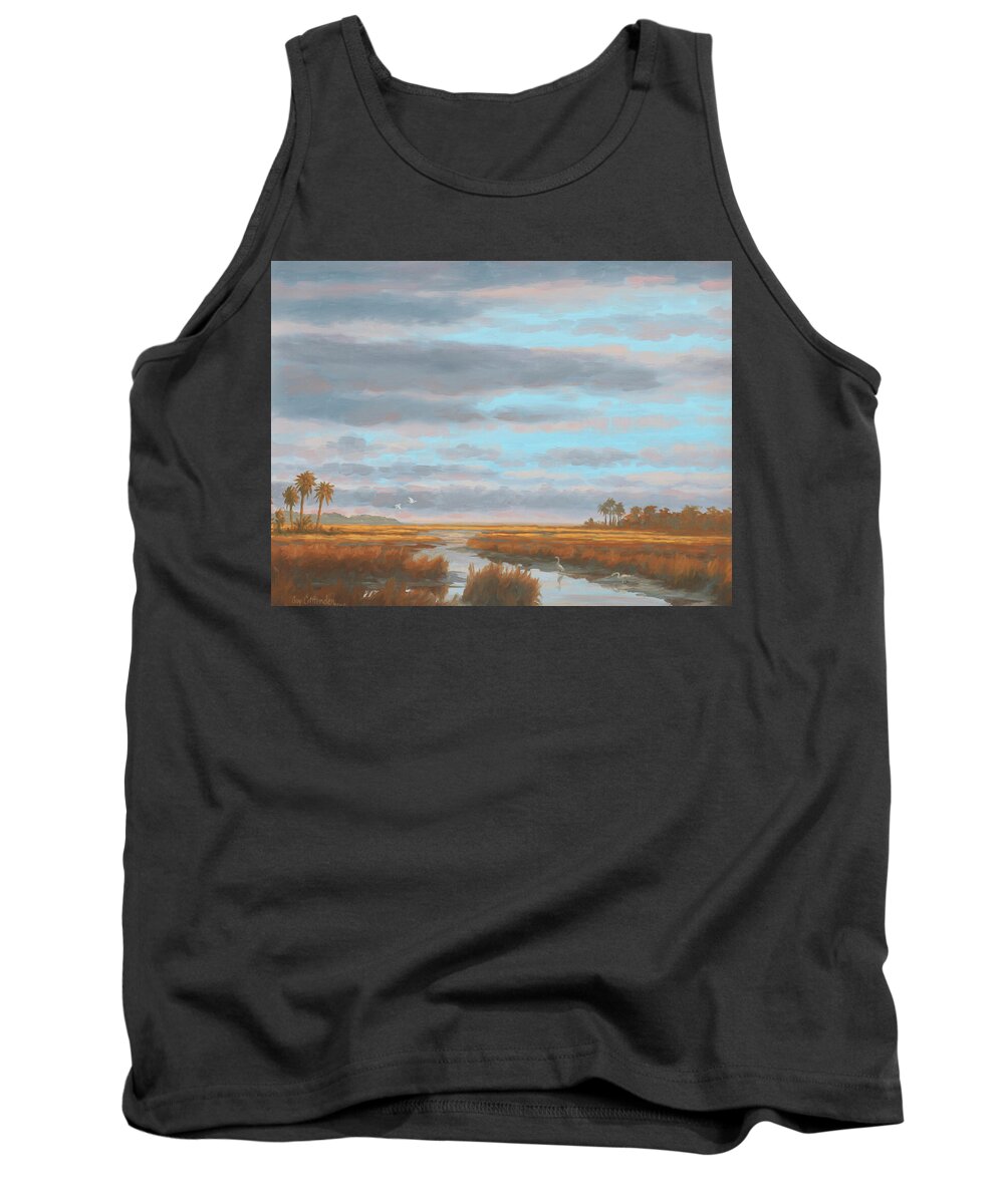 South Carolina Art Tank Top featuring the painting Pawley's Island by Guy Crittenden