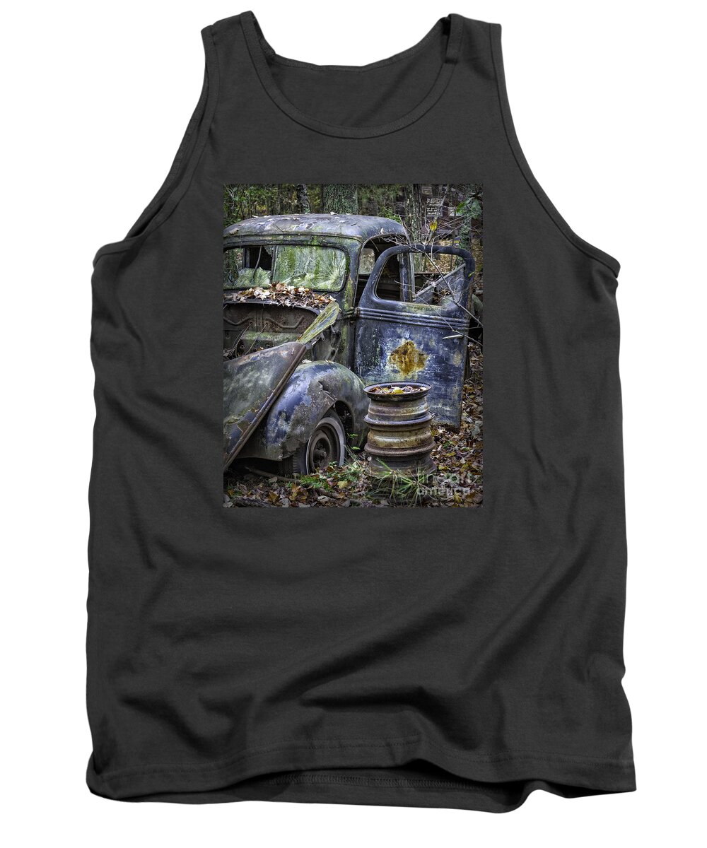 Pickup Tank Top featuring the photograph Old Blue Pickup Truck by Walt Foegelle