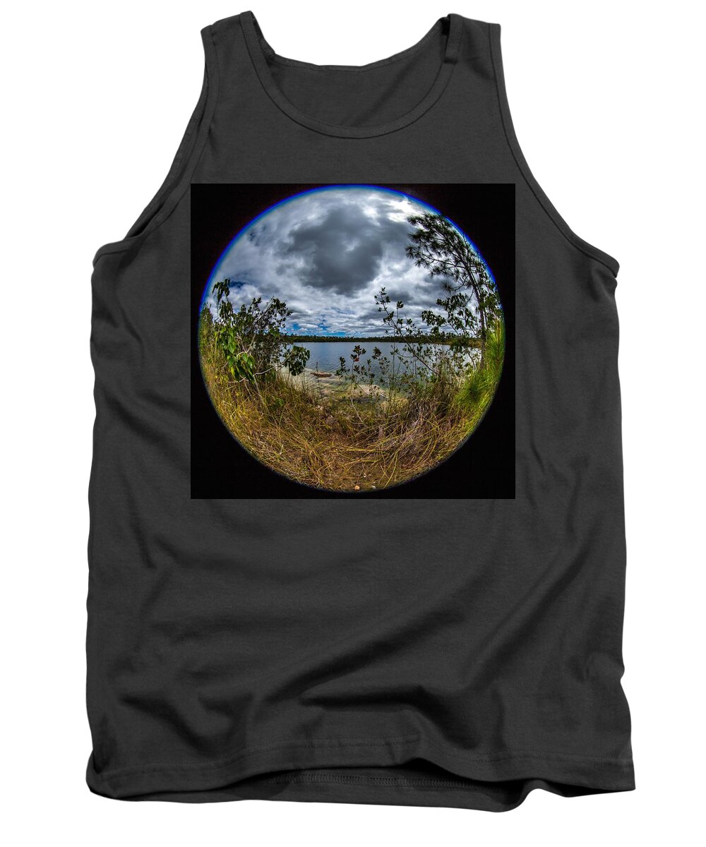 Fisheye Tank Top featuring the photograph Pine Glades Lake 18 by Michael Fryd