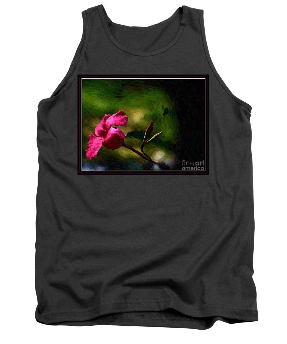 Flower Tank Top featuring the photograph Pink Bud by Leslie Revels