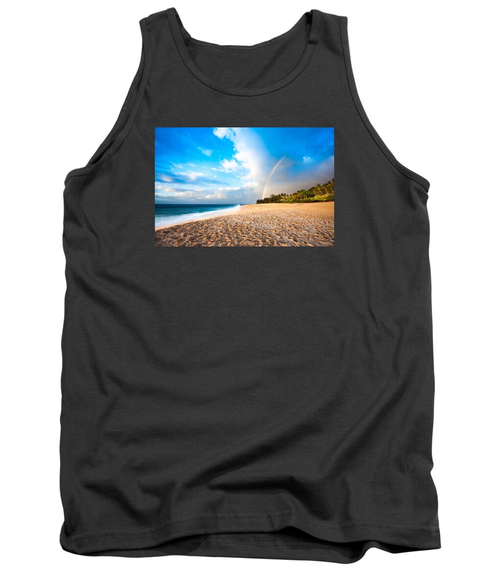 Pipeline Tank Top featuring the photograph Pipeline Rainbow by Leonardo Dale