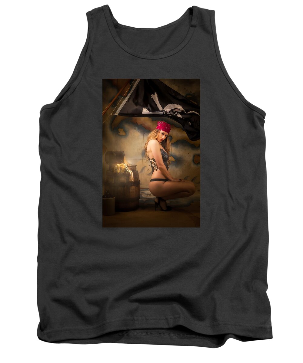 Melissa Jean Tank Top featuring the photograph Pirate Booty by Rikk Flohr