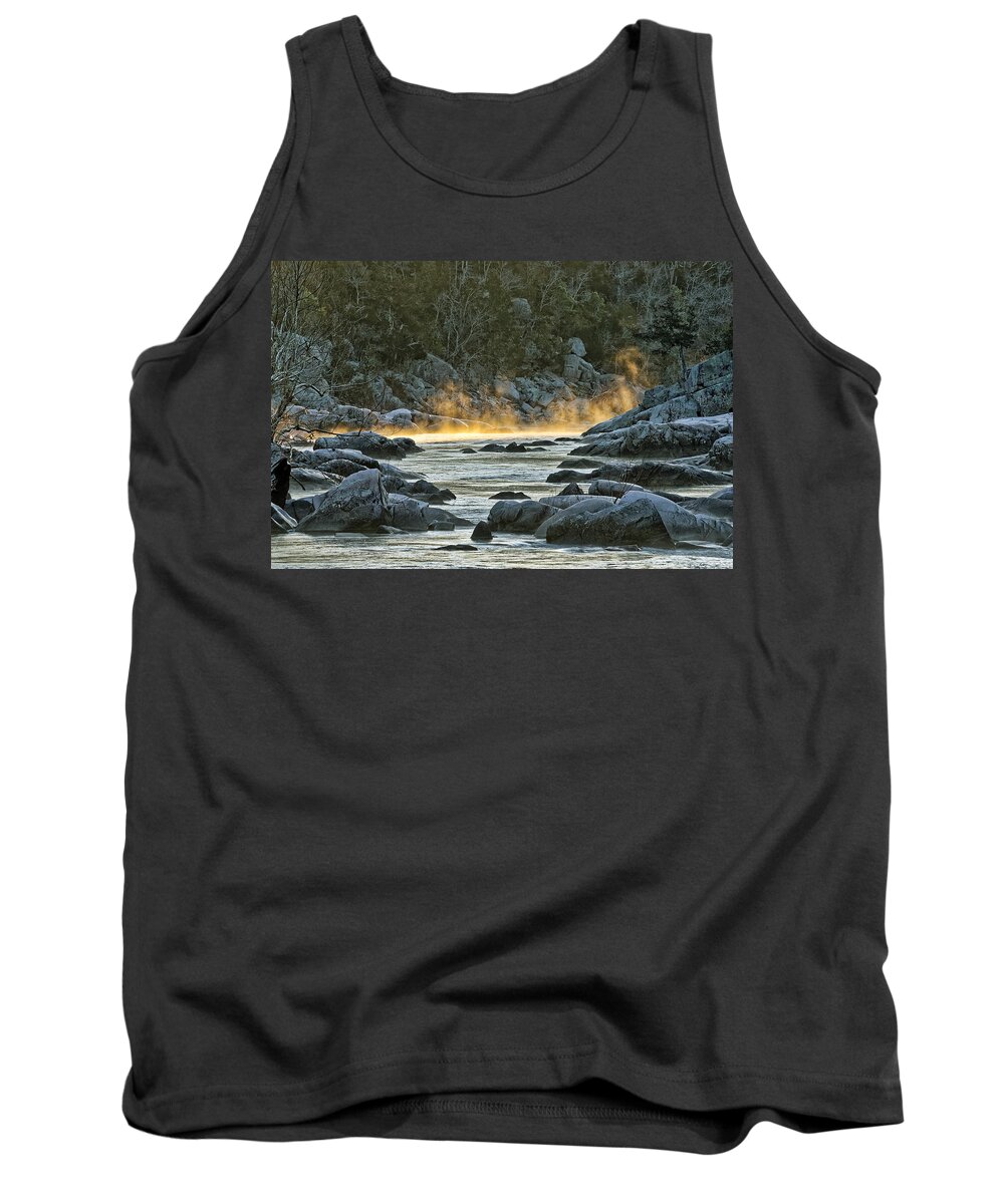 Mist Tank Top featuring the photograph Playfull Mist by Robert Charity