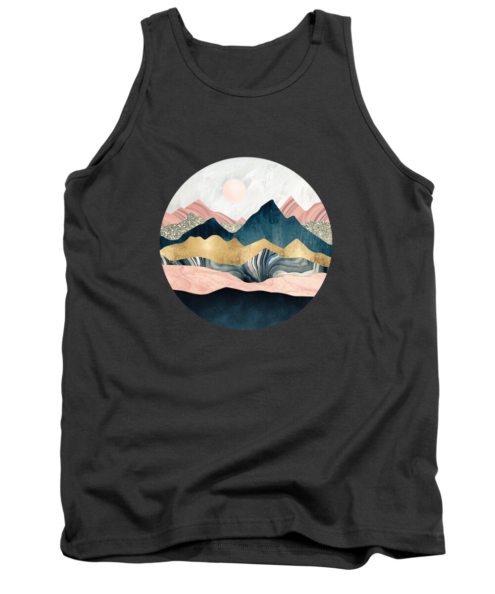 Mountains Tank Top featuring the digital art Plush Peaks by Spacefrog Designs