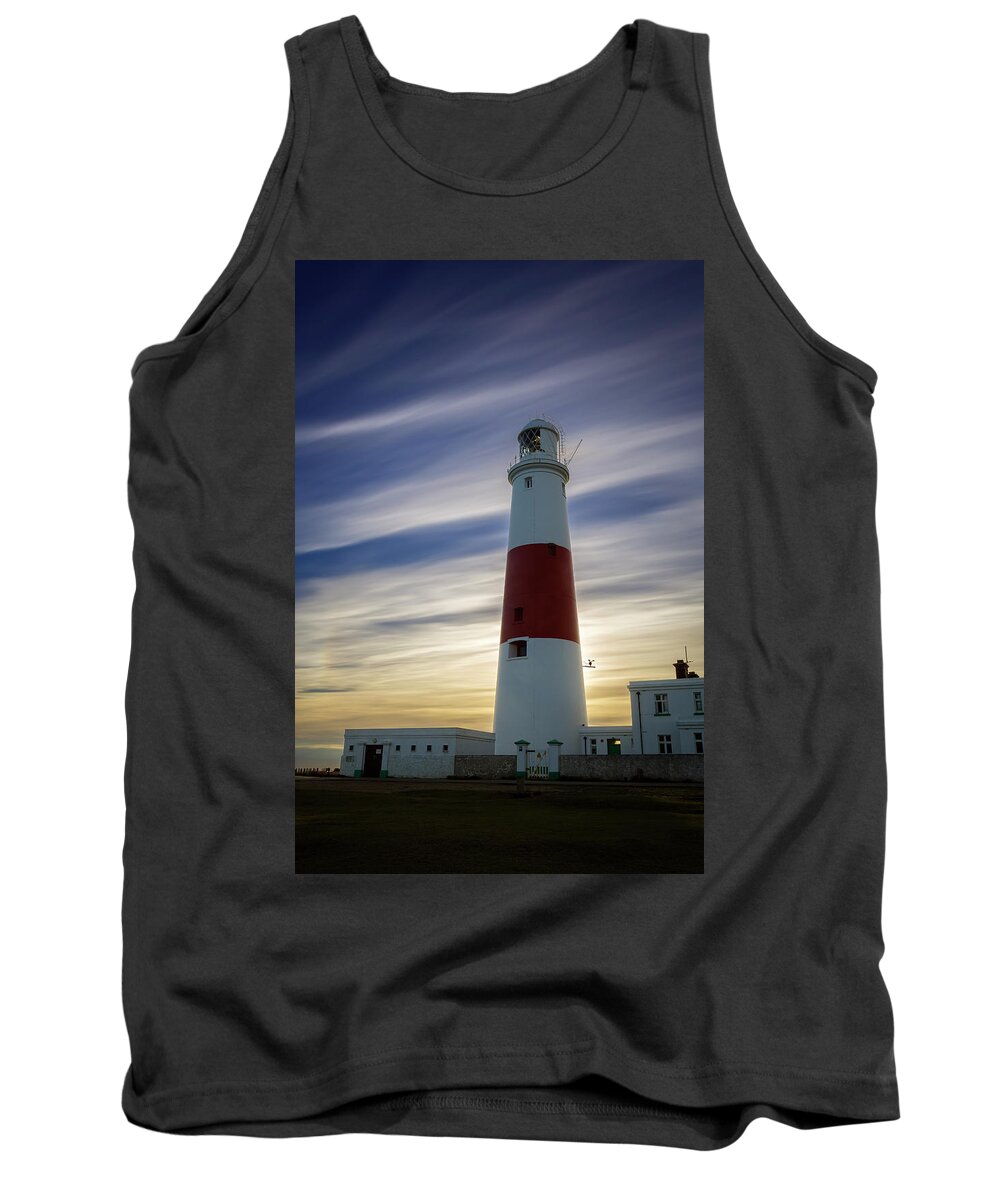 Portland Bill Lighthouse Tank Top featuring the photograph Portland Lighthouse at Sunset by Ian Good