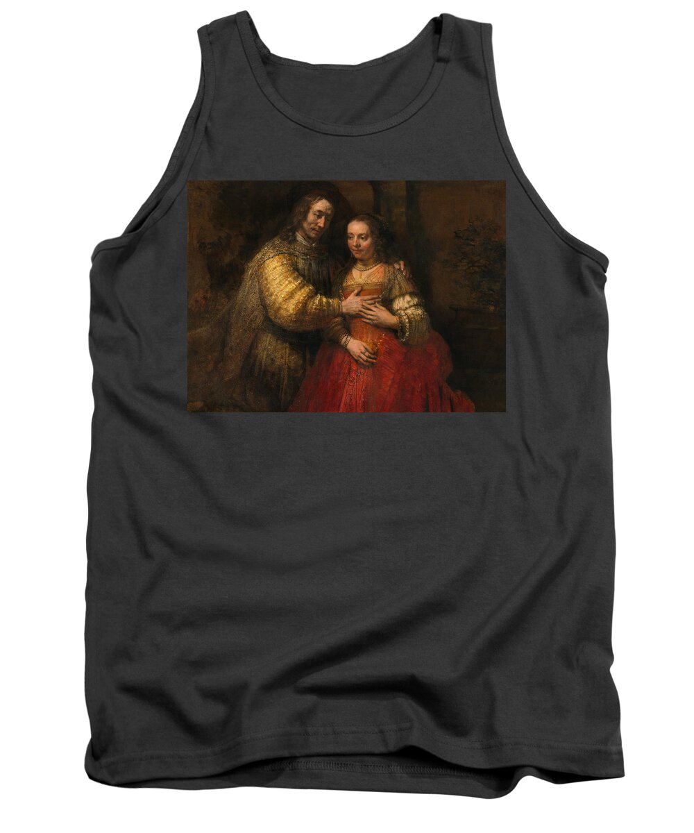 Rembrandt Tank Top featuring the painting Portrait of a couple as figures from the Old Testament by Rembrandt