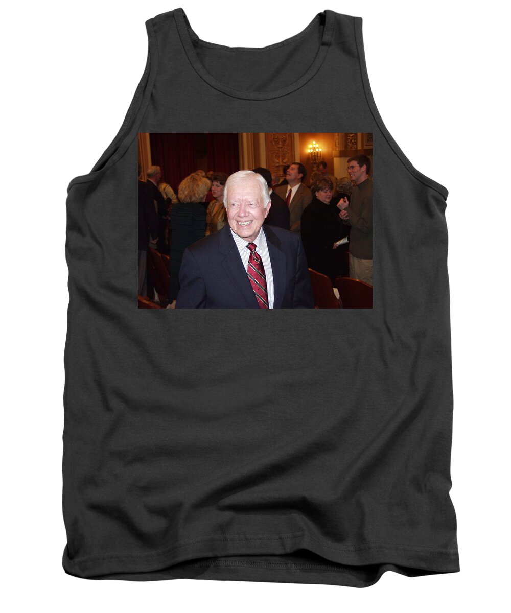 President Jimmy Carter Tank Top featuring the photograph President Jimmy Carter - Nobel Peace Prize Celebration by Jerry Battle