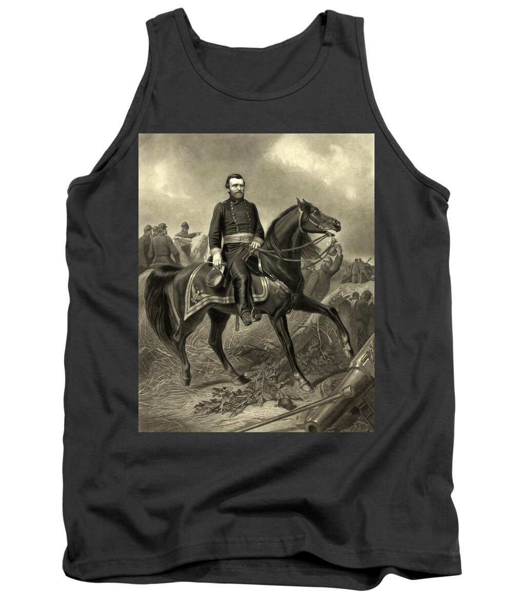 ulysses S Grant Tank Top featuring the photograph President Ulysses S Grant - horseback by International Images