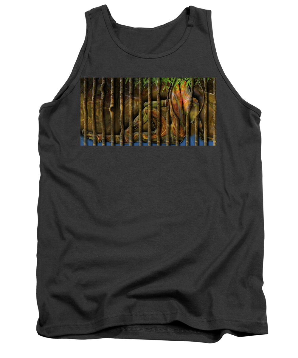 Mighty Sight Studio Tank Top featuring the digital art Pretty as Prison by Steve Sperry