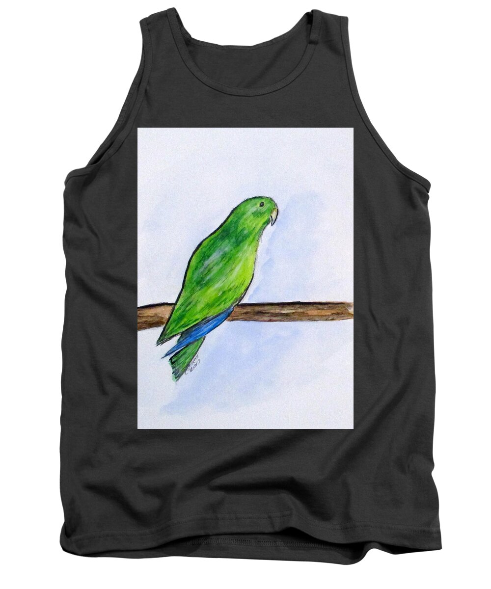 Birds Tank Top featuring the painting Pretty Boy by Clyde J Kell
