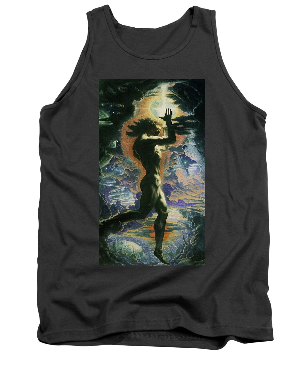 Prometheus Tank Top featuring the painting Prometheus by Jean Delville