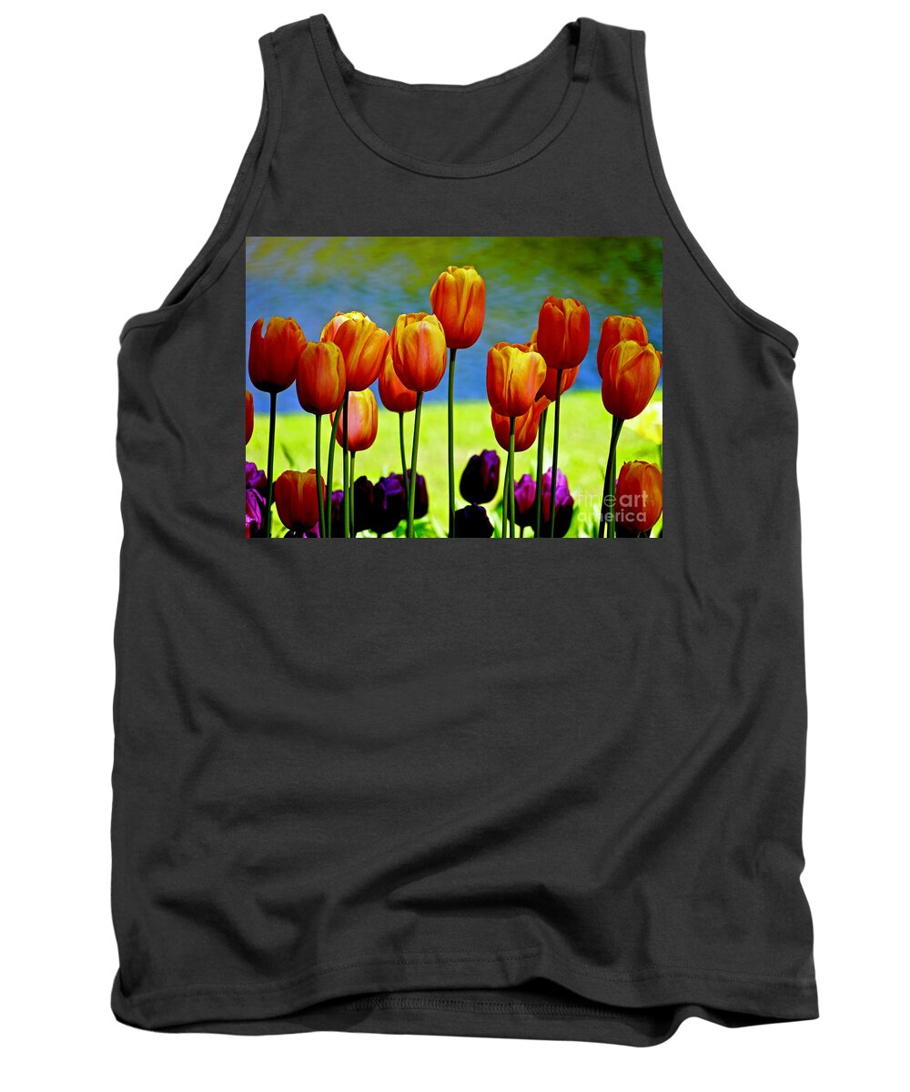 Flowers Tank Top featuring the photograph Proud Tulips by Michael Cinnamond