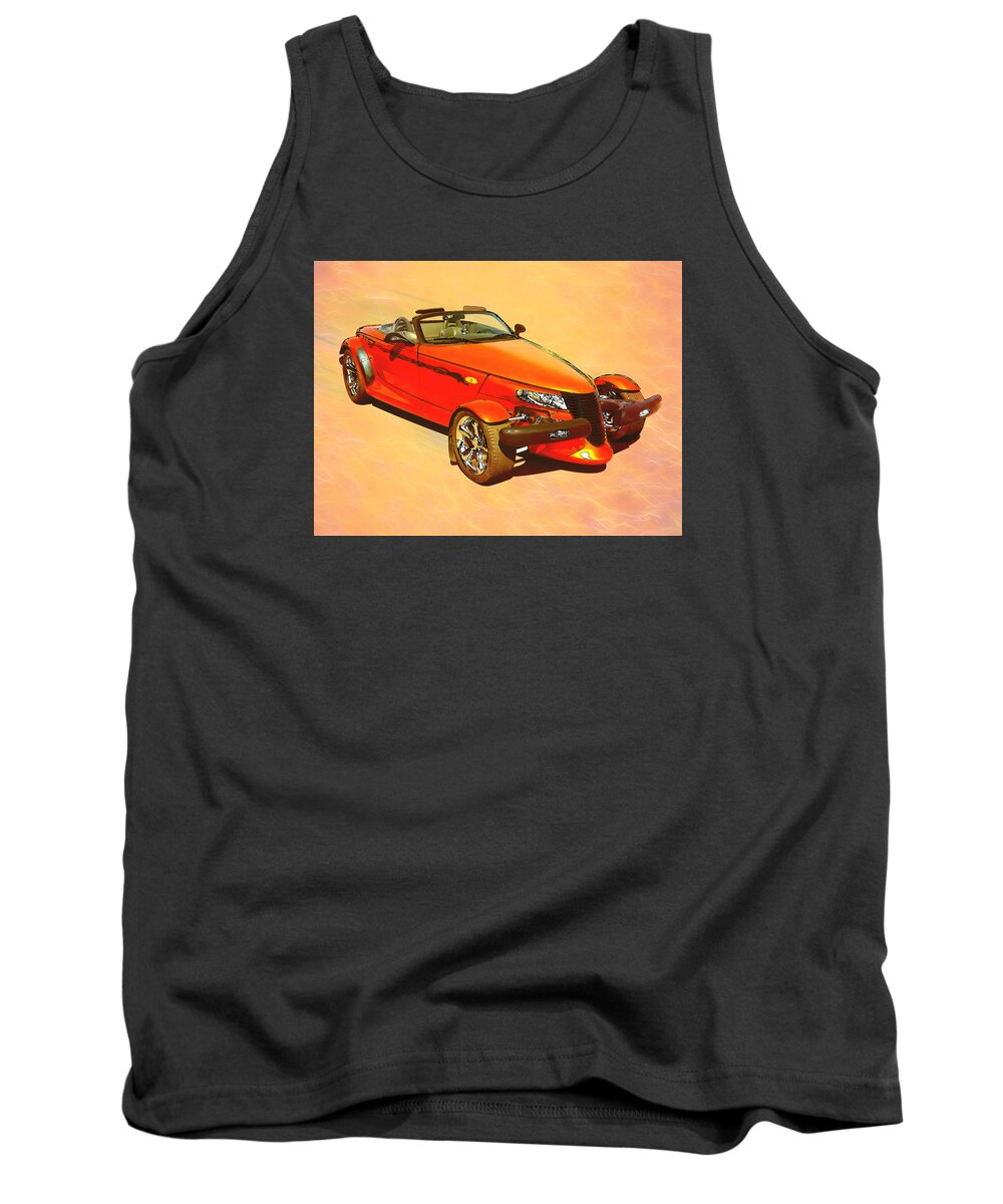 Plymouth Prowler Tank Top featuring the digital art Prowlin' by Rick Wicker